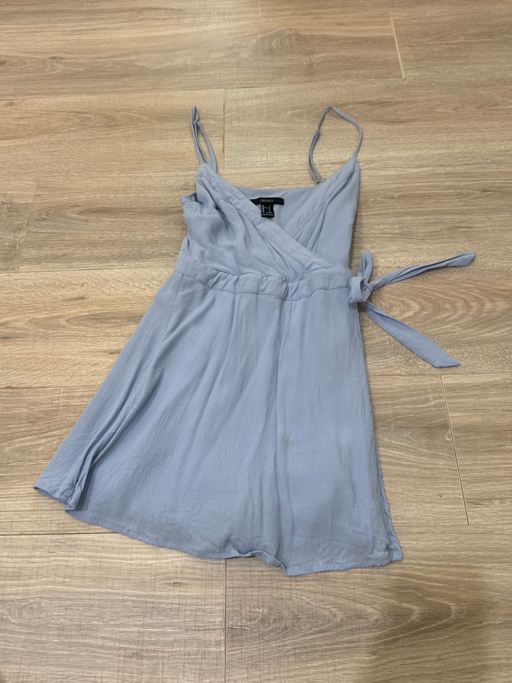 Forever 21 Blue Sleeveless Wrap Romper